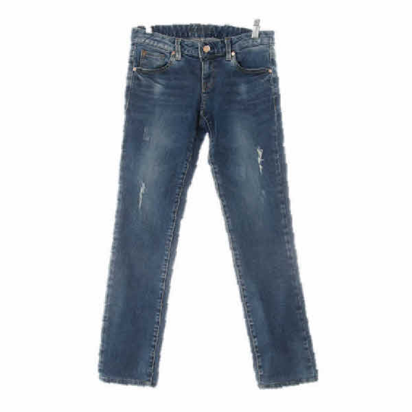 Guess 진청 데님 총알워시드슬림스트레이트진
