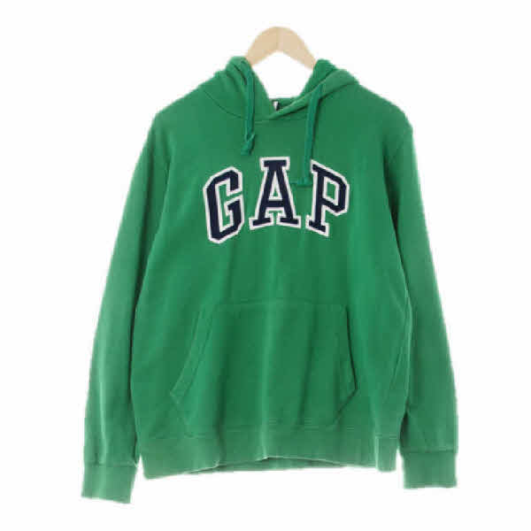 gap 그린 빅로고 면 긴팔후드티