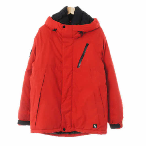 Guess 레드 덕다운 하이넥패딩점퍼