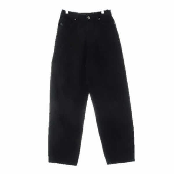 cos 블랙 데님 테지퍼드하이라이즈앵클진