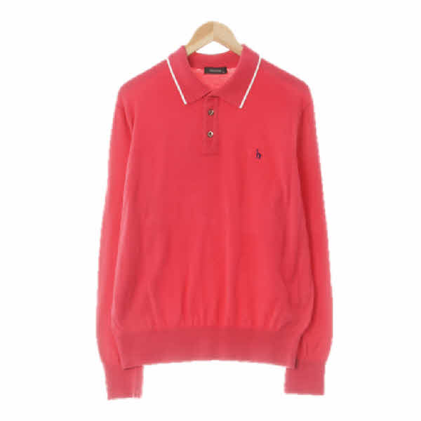 헤지스 스트로베리레드 면 니트피케티