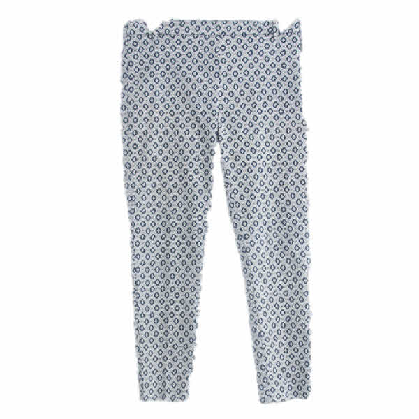 h&m 잉크네이비본화이트 지오메트릭다이아몬드 면혼방 보헤미안팬츠
