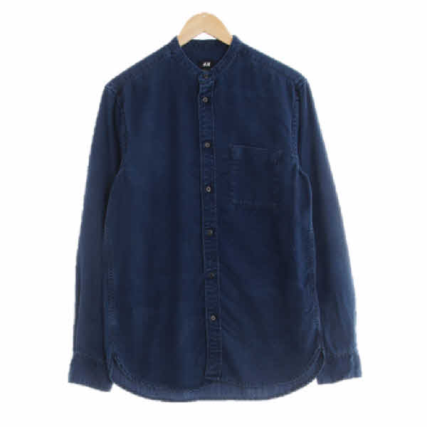 h&m 진청 워싱포켓차이나카라셔츠