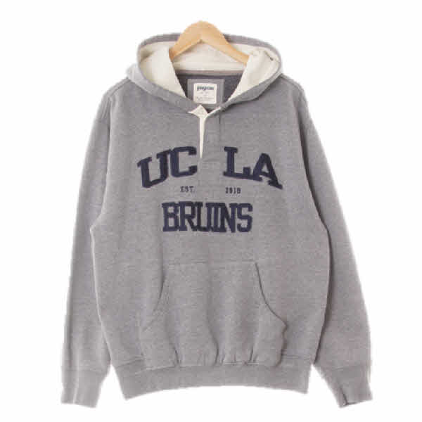 잔스포츠 그레이 면혼방 UCLA빈티지후드티