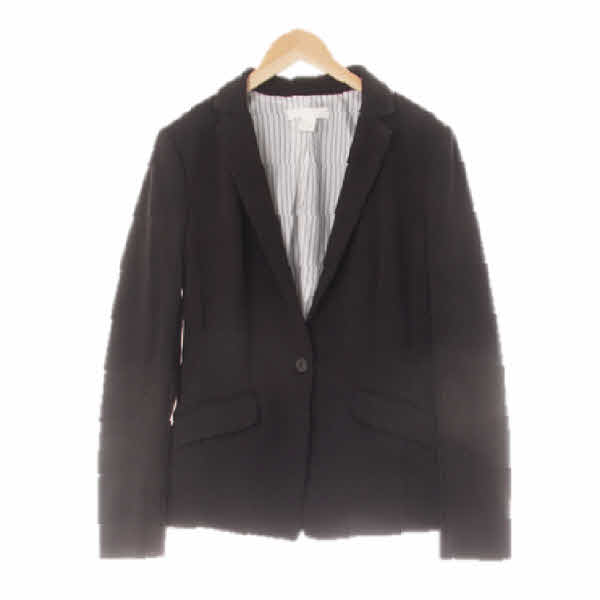 h&m 블랙 비스코스혼방 슬림원버튼숏정장자켓