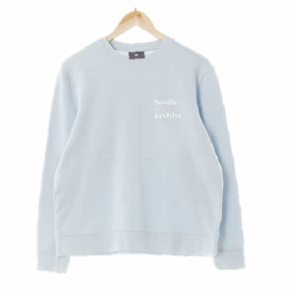 h&m 라이트알래스칸스키블루 면혼방 레터링크루넥맨투맨