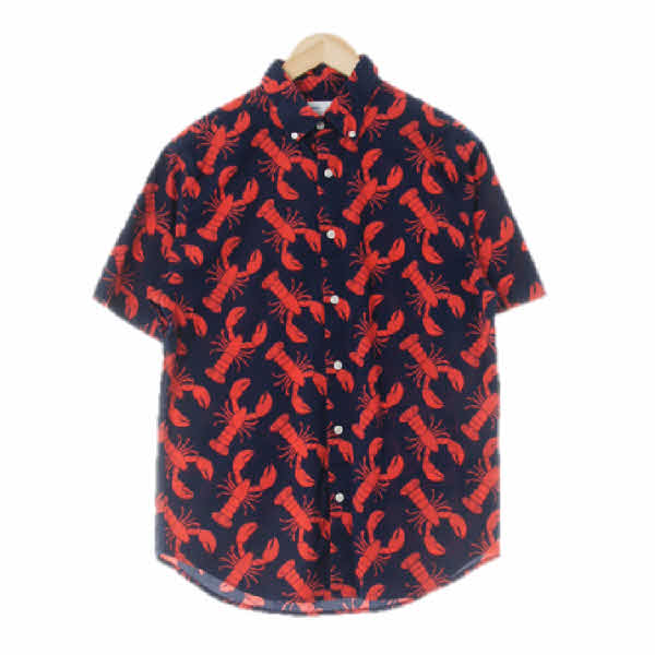 oldnavy 네이비 프린팅 면혼방 바닷가재반팔셔츠