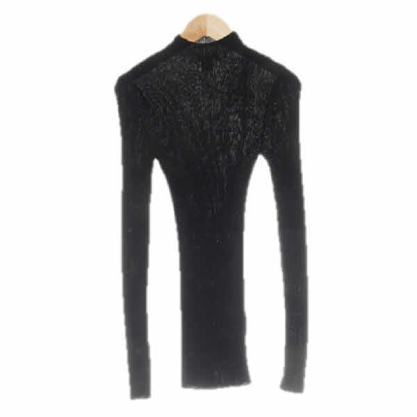 h&m 블랙 모크넥골지롱니트