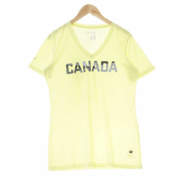 아디다스 형광노랑 프린팅 면혼방 CANADA얼티메이트반팔티