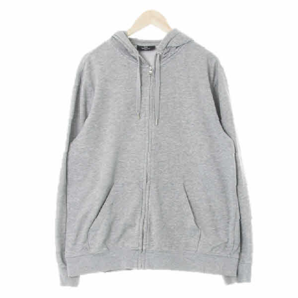 h&m 그레이 면혼방 후드집업