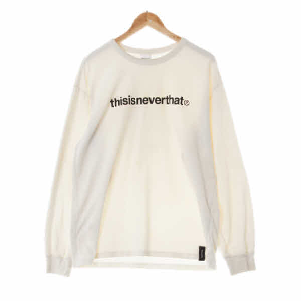 thisisneverthat 화이트 면 레터링로고긴팔티