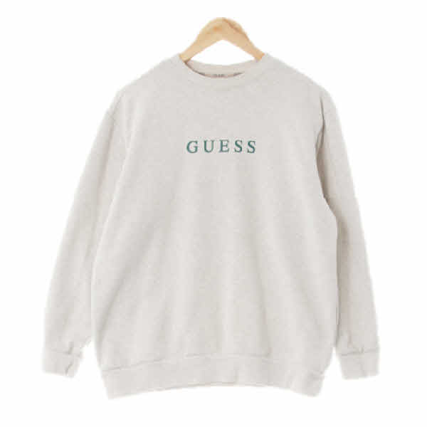 Guess 오트밀 면혼방 크루넥웜스웨트셔츠
