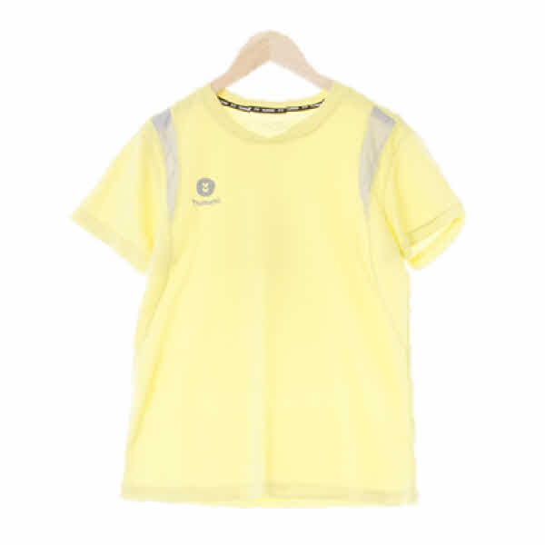 hummel 옐로우 라운드브이넥기능성반팔티