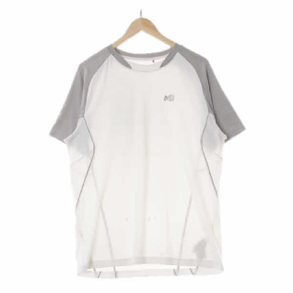 밀레 화이트그레이 아웃도어투톤저지반팔티