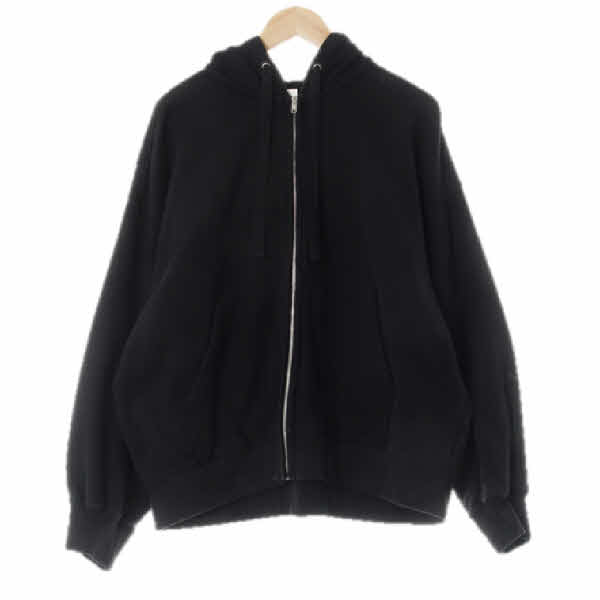 h&m 블랙 면 가오리핏후드집업