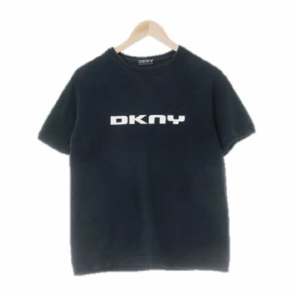 dkny 라이트블랙 프린팅 면혼방 반팔스웨트셔츠 