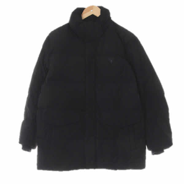 Guess 블랙 덕다운 하이넥시보리패딩