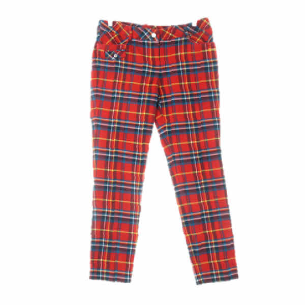 루이까스텔 레드 체크 스트레치웜팬츠