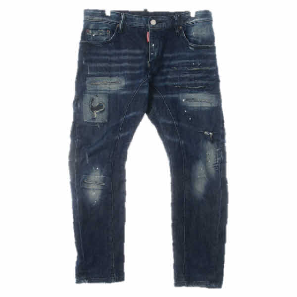 dsquared2 진청 데님 페인팅디스트로이드배기핏진