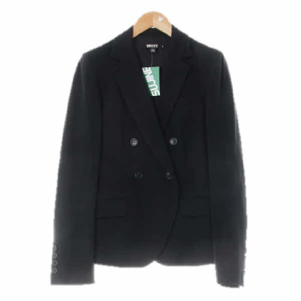 dkny 블랙 면 더블카라티블레이저
