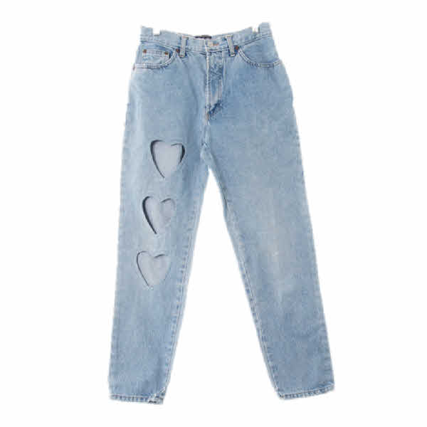 gap 연청 데님 하트펀칭돌청앵클진