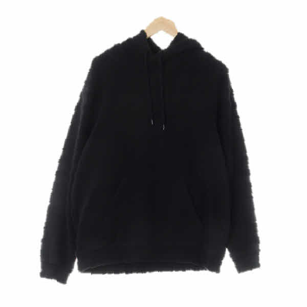 h&m 블랙 면혼방 후드티