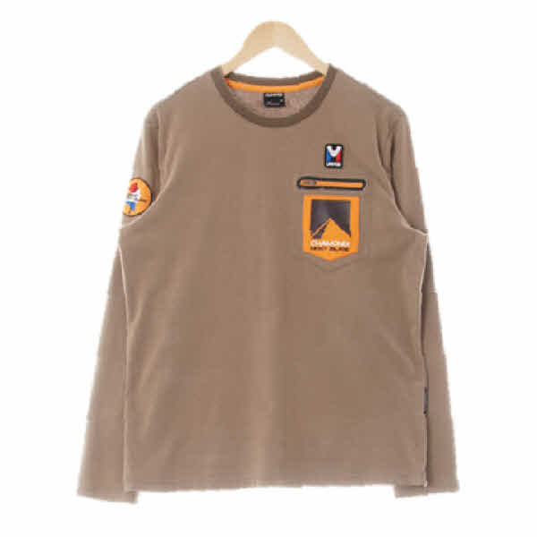 밀레 타이거스아이브라운 면혼방 와펜워싱아웃도어티
