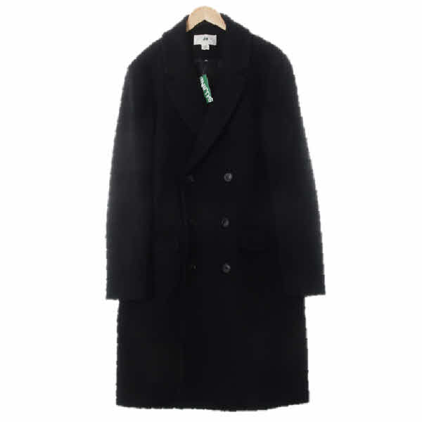 h&m 블랙 울혼방 오버핏맥시롱모직더블코트