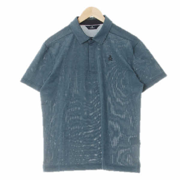 munsingwear 그레이 나일론혼방 스몰로고카라반팔티
