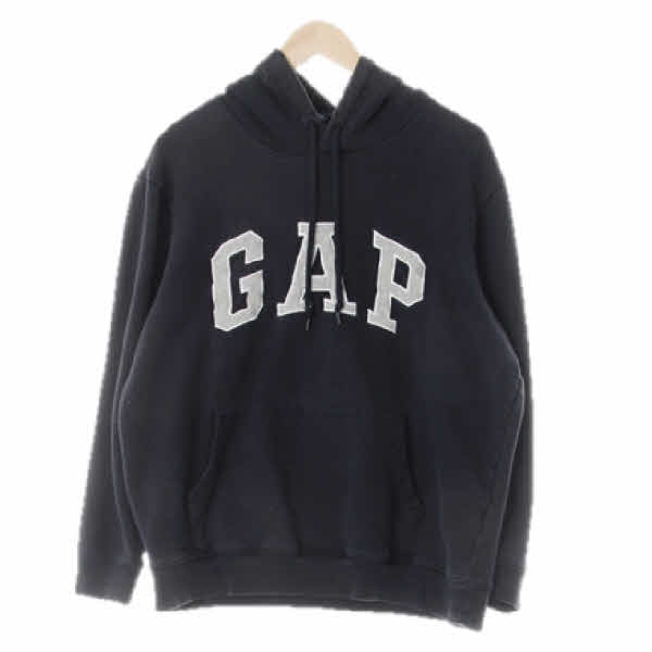 gap 네이비 면혼방 중앙빅로고기모후드티