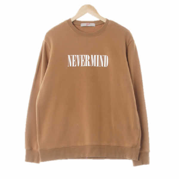 에잇세컨즈 마키아토베이지 면혼방 Nevermind맨투맨