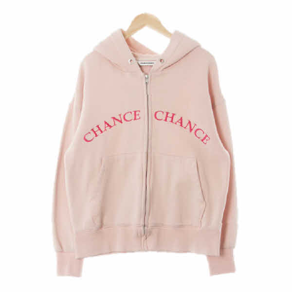 chancechance 밀크핑크 면혼방 기모루즈후드집업점퍼 