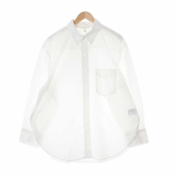 h&m 화이트 면 오버핏셔츠