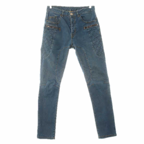 denim couture 중청 데님 퀼팅페이크지퍼슬림진