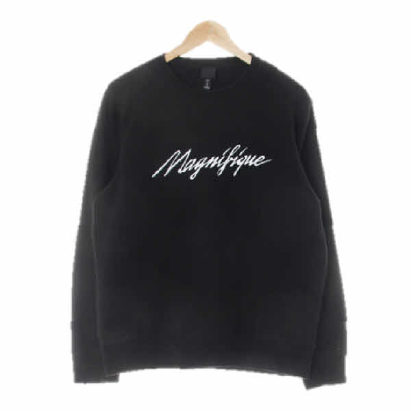 h&m 블랙 면혼방 빅자수레터링기모맨투맨