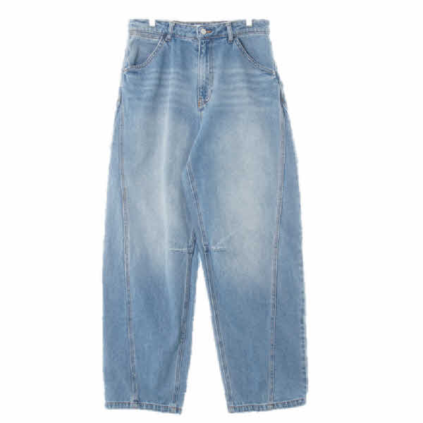 h&m 중청 데님 절개라인벌룬핏진