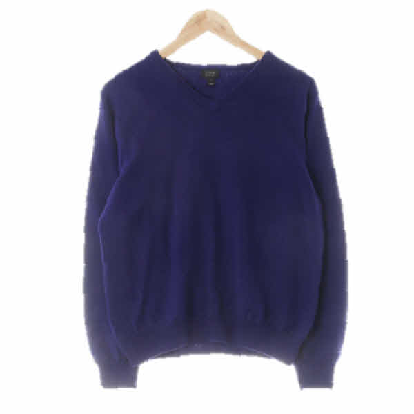 jcrew 딥퍼플블루 메리노울 브이넥심플긴팔니트