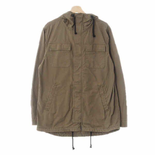 h&m 카키 면 포켓하프사파리자켓