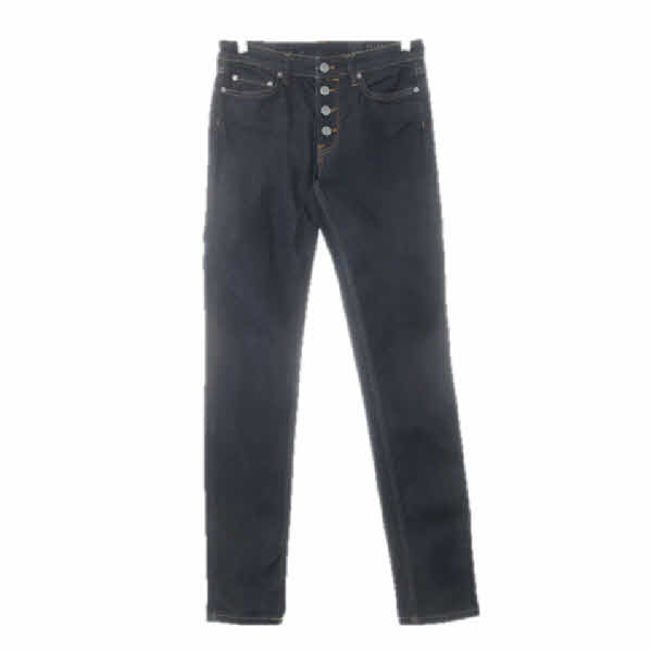 allsaints 진청 데님 버튼플라이생지진