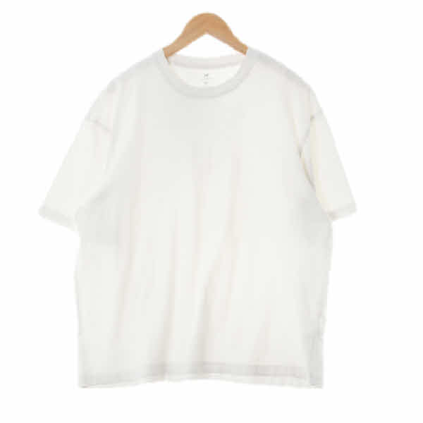 h&m 화이트 면 라운드넥베이직반팔티