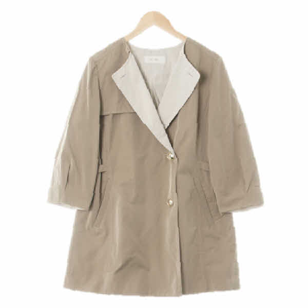 bcbg 글로시다크베이지 보카라골드버튼7부사파리점퍼