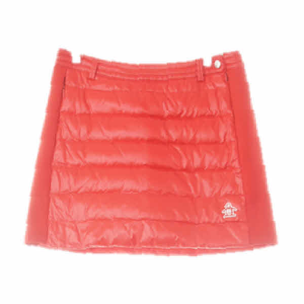 munsingwear 딥레드 구스 펭귄패치패딩미니스커트