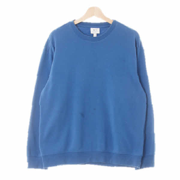 h&m 블루 면혼방 기모맨투맨