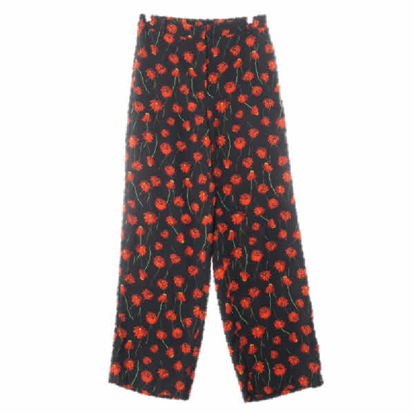 h&m 블랙 플라워패턴 밴딩쿨와이드꽃팬츠