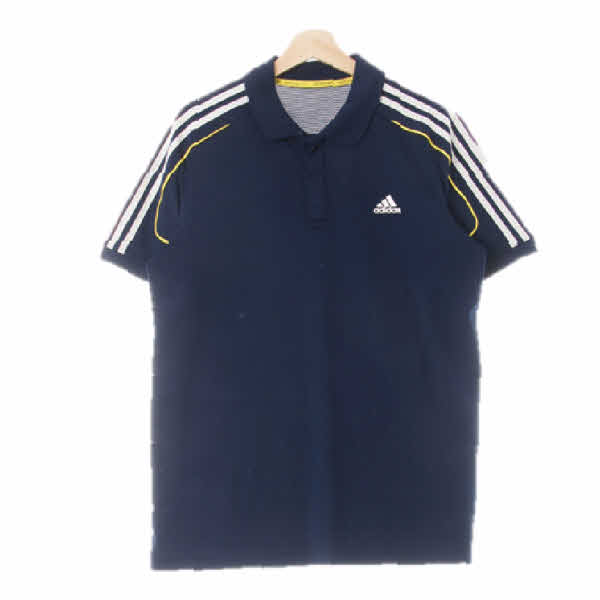 아디다스 네이비 프린팅 클리마쿨 삼선로고반팔카라티
