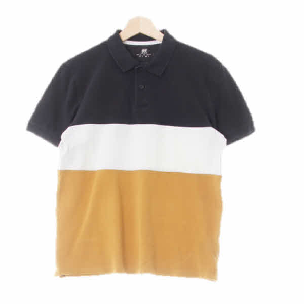 h&m 블랙화이트허니머스터드 면 삼색PK반팔티