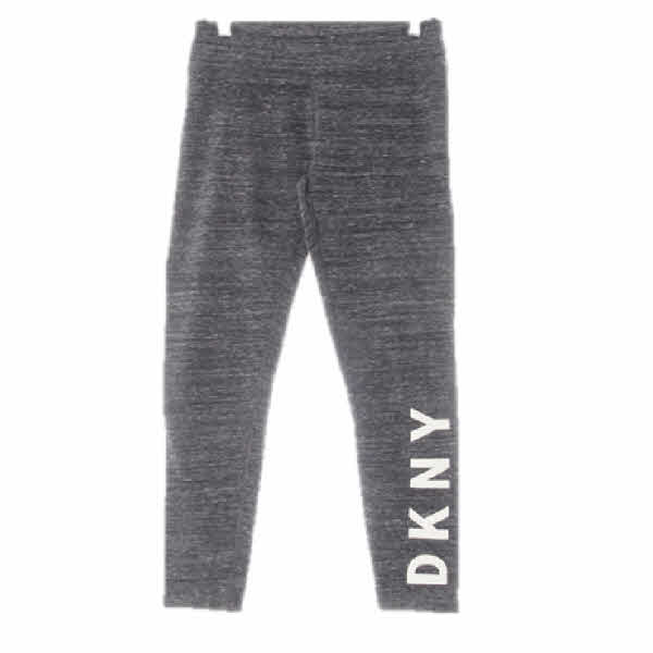dkny 다크멜란지그레이 면혼방 하이밴딩크롭레깅스