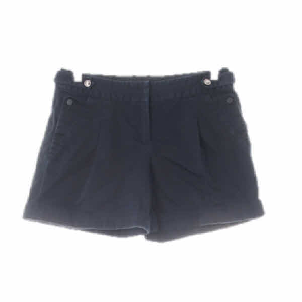 마인드브릿지 네이비 면혼방 롤업핀턱버튼포인트숏팬츠