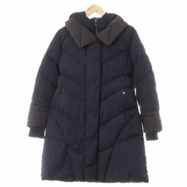 elegancesports 네이비 구스 롱패딩코트다운점퍼