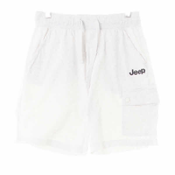 지프 라이트멜란지그레이 면 로고라이트트레이닝하프팬츠